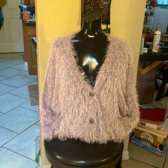 V-neck, button up unique sweater - Picture 1 of 1